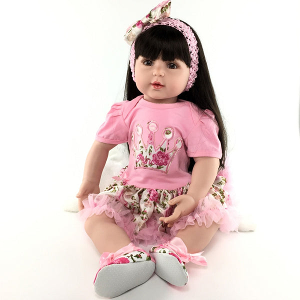 55cm Silicone reborn baby doll play house princess doll lifelike birthday gifts present collectable dolls bedtime vinyl doll toy