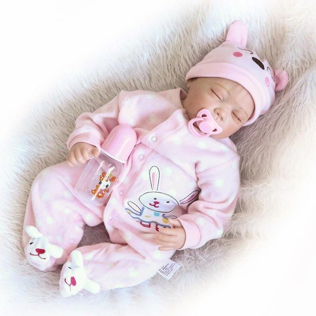 Pursue New 22"/55cm Baby Reborn Sleep Dolls Reborn Toddler New Diy Fairy Dolls for Girls Learning Toys bebe Reborn Real for Sale