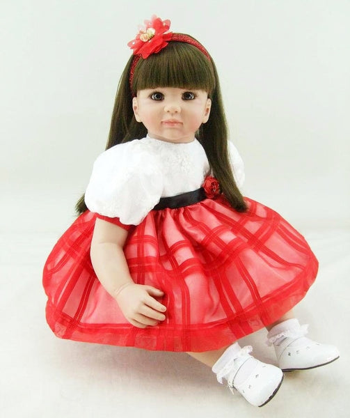 55cm Silicone Reborn Baby Doll Toys Vinyl Luxurious Princess Toddler Dolls Kids Birthday Gift Play House Toy Girls Brinquedos