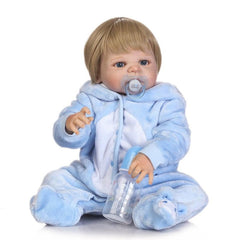 New 22Inch about 56cm Doll Reborn Full silicone Vinyl Babies For Girls Hair Wig Realistic Alives Soft Baby Dolls bonecas reborn