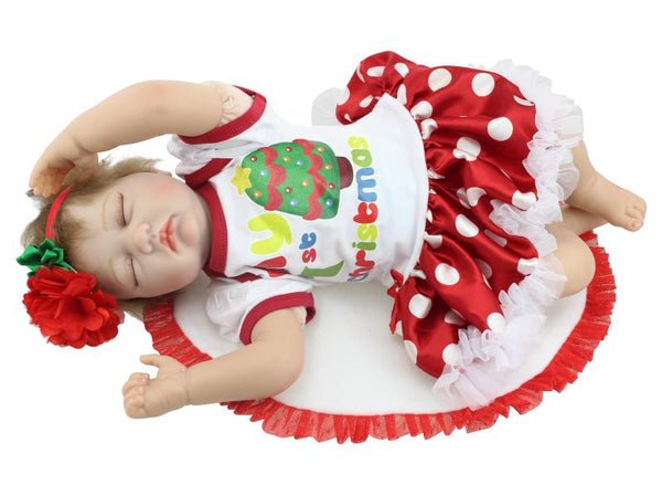 Silicone reborn baby dolls sleeping baby doll handmade lifelike fashionable baby birthday gift brinquedos with clothes for child
