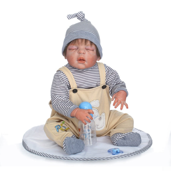 55cm Full Body Silicone Reborn Baby Doll Toys Realistic Bathe Toy Baby-Reborn Newborn Boy Babies Brithday Gift Girls Brinquedos