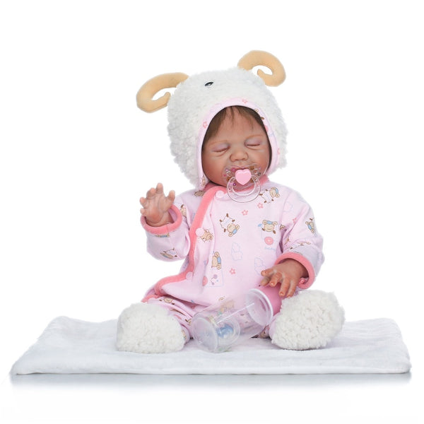 50cm Full Body Soft Silicone Reborn Sleeping Babies Doll Toys Like Real  Newborn Princess Girl Baby Doll Lovely Birthday Gifts