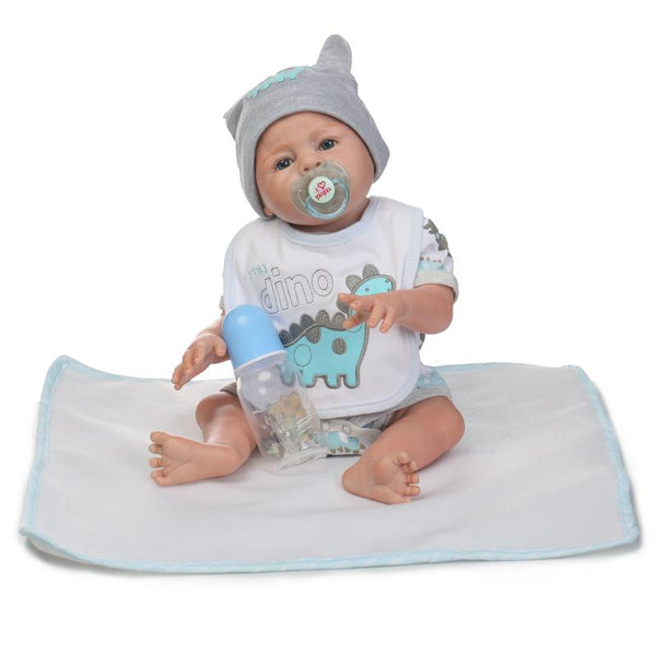 50cm Full Silicone Body Reborn Boy Babies Doll Toys Newborn Baby Doll Fashion Kids Birthday Gift Bathe Toy Girls Brinquedos