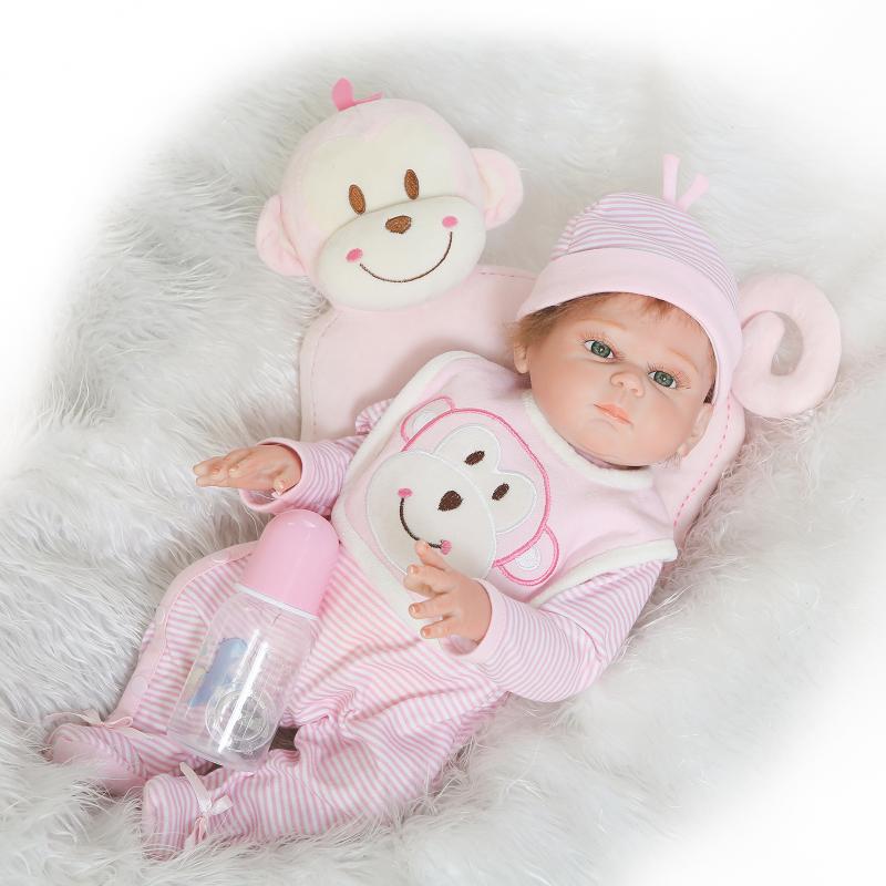 New About 20 Inch 50cm Lifelike Reborn Babies Full Silicone Body Real Baby Doll Boy Toddler Toys With A Toy Kids Xmas Gifts