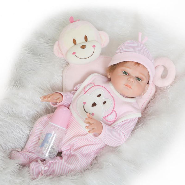 New About 20 Inch 50cm Lifelike Reborn Babies Full Silicone Body Real Baby Doll Boy Toddler Toys With A Toy Kids Xmas Gifts