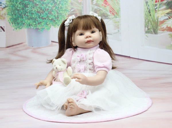 free shipping wholesale  22inch lifelike reborn toddler girl doll toys and gifts for girls