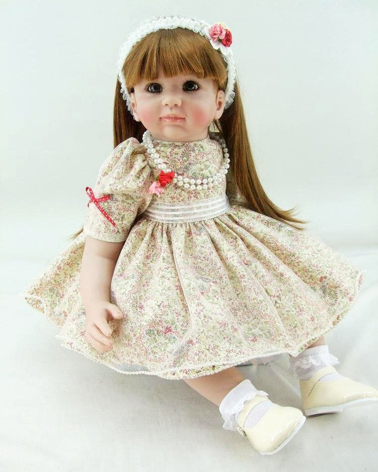 58cm Silicone Reborn Baby Doll Toys Vinyl Exquisite Princess Toddler Dolls Birthday Present Gift Girls Brinquedos Dolls Collecti
