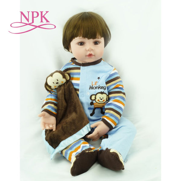 NPK 55cm Hot sale cheap dollar Victoria adora Lifelike newborn Baby Bonecas Bebe kid toy girl silicone reborn baby dolls