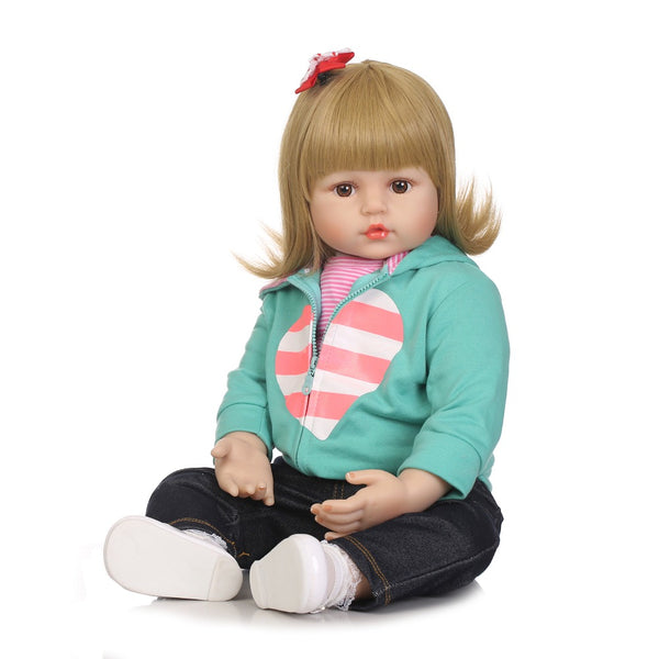 NPK 22" New arrival reborn doll Silicone vinyl adora Lifelike toddler Baby boneca reborn hot toys playmate for children birthday