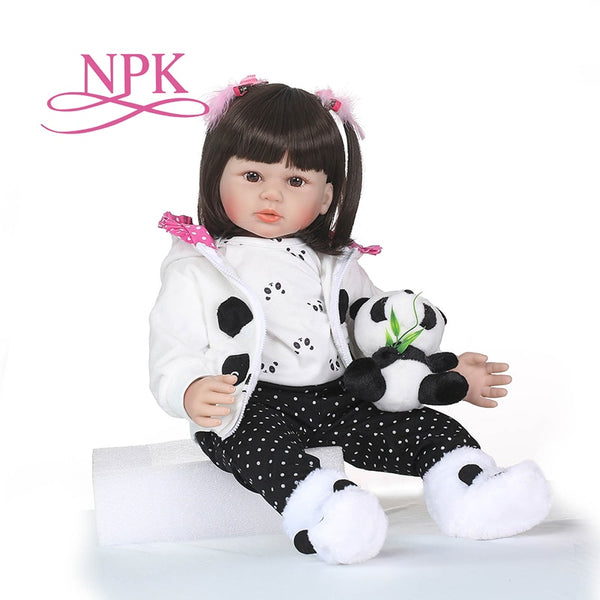 NPK 23'' Handmade silicone reborn dolls Real girl baby reborn dolls children gift bonecas brinquedos bebe doll reborn for girl