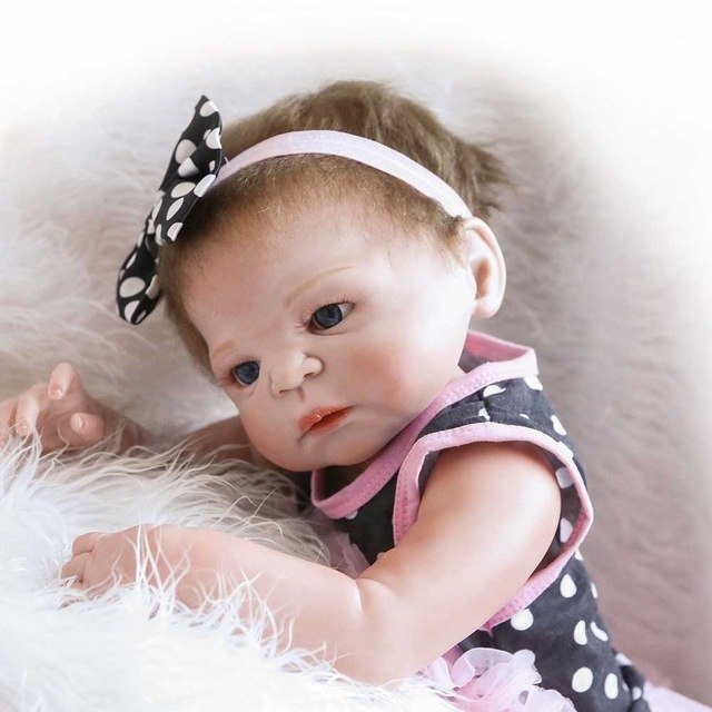 NPK 22 Inch Silicone Reborn Newborn Doll Toy Realistic Baby Dolls for Kids Playmat Gift BM88