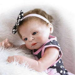 NPK 22 Inch Silicone Reborn Newborn Doll Toy Realistic Baby Dolls for Kids Playmat Gift BM88