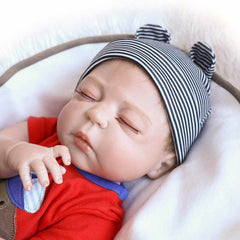 NPK 22 Inch Silicone Reborn Newborn Doll Set Realistic Boy Baby Dolls for Kids Playmat Birthday Gift BM88