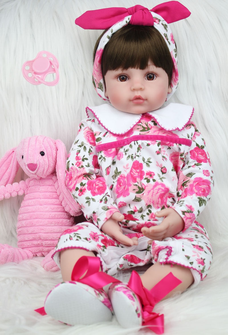 60cm Silicone Reborn Princess Baby Doll Toys Like Real 24inch Vinyl Toddler Girls Babies Dolls Kids Birthday Gift Play House Toy