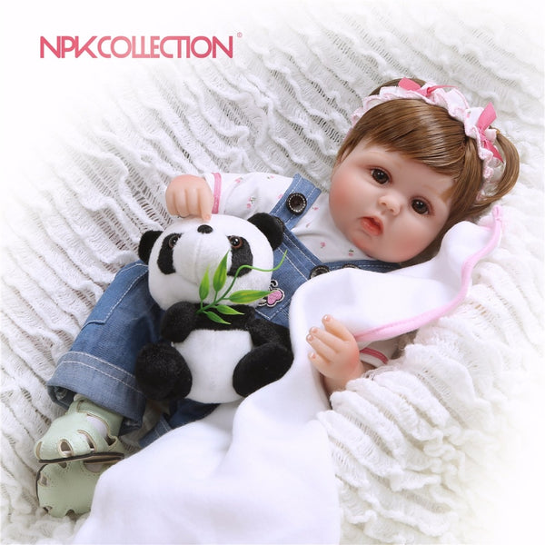 NPK 18 Inches 45cm Silicone Reborn Baby Doll kids Playmate Lifelike toddler Baby Baby Dolls For Princess Children Kids Toy