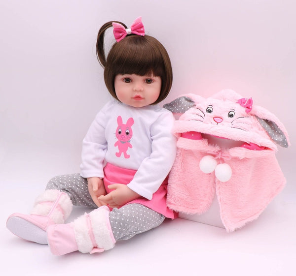 KEIUMI 24 Inch Real Looking Reborn Dolls Lifelike Soft Silicone 60 cm Newborn Babies Doll Toy For Kids Birthday Xmas Gift