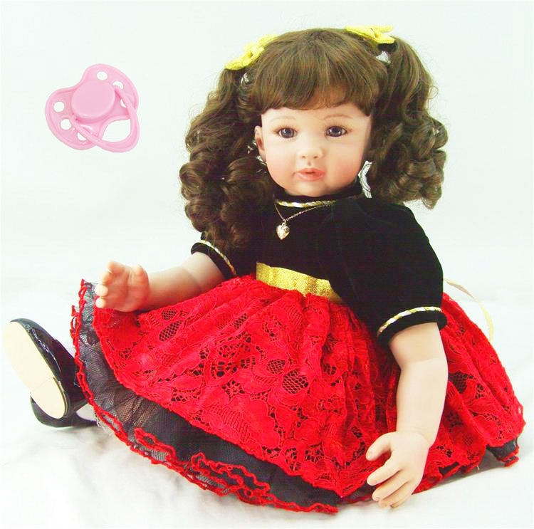 60cm Silicone Reborn Baby Doll Toys Vinyl Toddler Princess Girl Like Real Babies Dolls Kids Child Birthday Gift Bedtime Toy