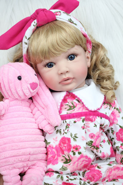 60cm Silicone Reborn Baby Doll Toys 24inch Vinyl Princess Toddler Babies Bebe Dolls Birthday Gift Girls Brinquedos Bedtime Toy