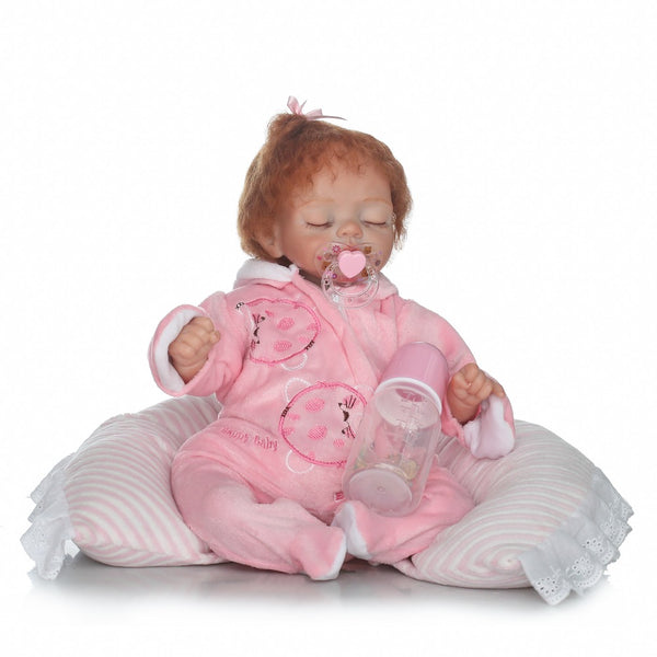 NPKCOLLECTION More Realistic 17" Silicone Vinyl Real Soft Touch Reborn Baby New Design Children Playing Toy Christmas Sweet Baby