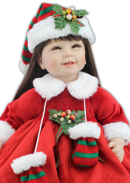 Silicone reborn baby dolls accompany sleeping baby doll handmade lifelike Christmas girl design gift brinquedos for child