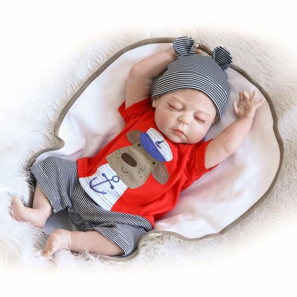New Arrival 23" Full Body Silicone Reborn Baby Boy Dolls Magnetic Mouth Fashion Dolls For Kids Gift Baby Alive Bonecas Reborn