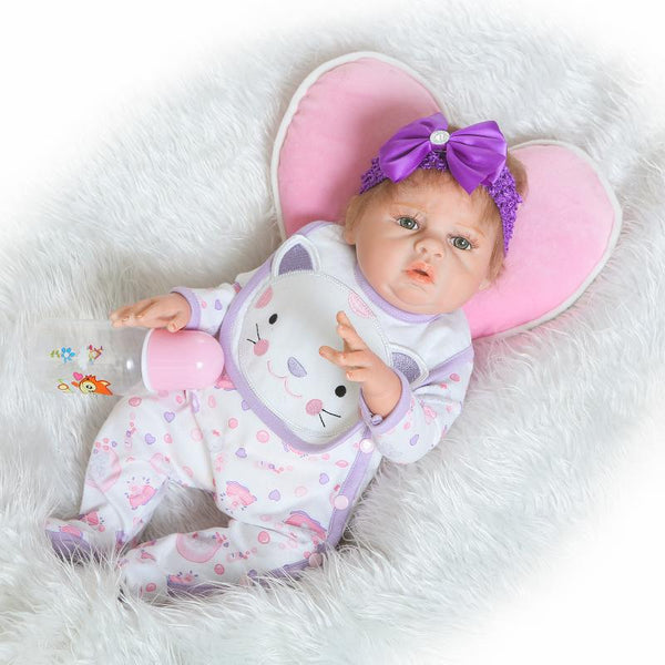 20'' Lifelike Alive Reborn Bonecas Handmade Reborn Baby Doll Boy Full Body Vinyl Silicone With Pacifier And Pillow Clothes Gift