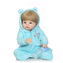 56cm Reborn Doll Full Body Vinyl Jointed Lifelike Baby Kids Playmate Photography Props NSV775