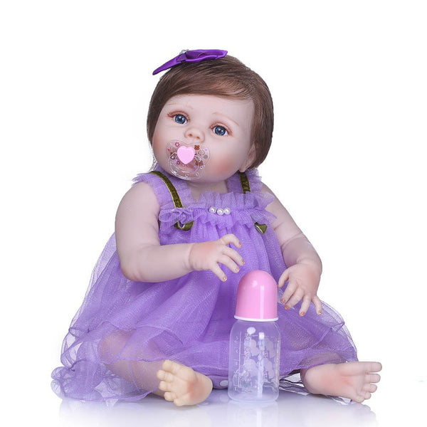56CM/22inch Lifelike Jointed Reborn Doll Soft Silicone Newborn Baby Dolls Kids Playmate Gifts BM88