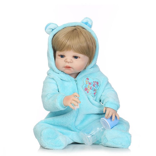 56cm Reborn Doll Full Body Vinyl Jointed Lifelike Baby Kids Playmate Photography Props BM88