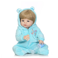 56cm Reborn Doll Full Body Vinyl Jointed Lifelike Baby Kids Playmate Photography Props BM88