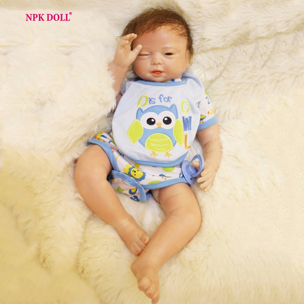 Lovely Reborn Dolls Best Christmas Gift 45CM/18 Inch  Silicone Toddler Dolls Baby Reborn Dolls Silicone Children Birthday Gift
