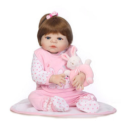 56CM Slicone Baby Jointed Reborn Dolls Lifelike Princess Girls Toy Photography Props Early Education Toys FJ88