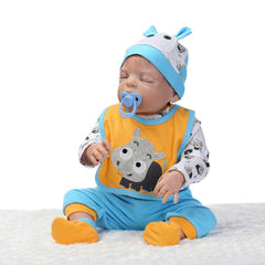 NPK 56cm Silicone Boy Baby Newborn Doll Set Lifelike Reborn Dolls for Kids Playmate Gift FJ88