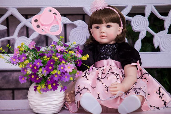 60cm Silicone Reborn Baby Doll Toys 24inch Vinyl Princess Toddler Babies Dolls Kids Birthday Present Girls Bonecas Brinquedos