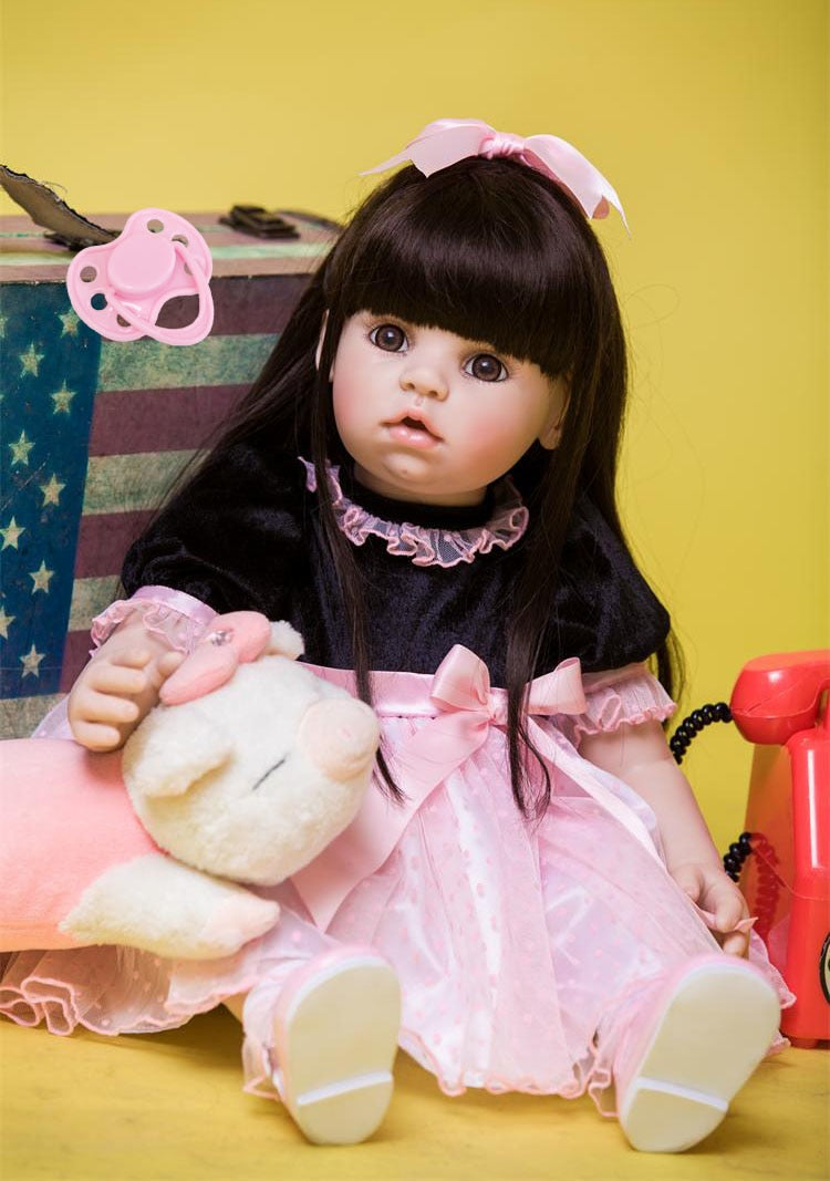 60cm Silicone Reborn Baby Doll Toys Like Real 24inch Vinyl Princess Toddler Babies Dolls Kids Birthday Present Girls Bonecas
