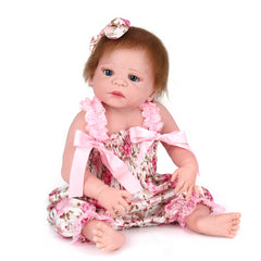New 22inch Baby Alive Reborn Bonecas Handmade Lifelike Reborn Baby Doll Girls Full Body Vinyl Silicone With Pacifier Child Gift