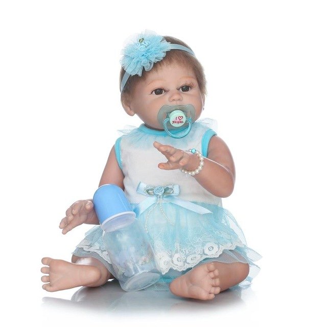 New Full Silicone Reborn Baby Girls Dolls Lifelike Newborn Girl Babies Doll For Child Bathe Shower Bedtime Toy Doll Collection
