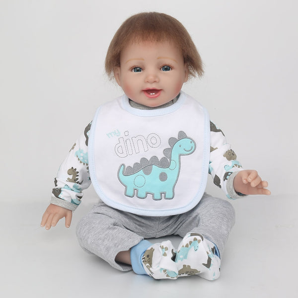 22inch Silicone Reborn Doll Realistic Baby Newborn 55cm Cute Baby Reborn Dolls Christmas Birthday Gift Toys for Kids