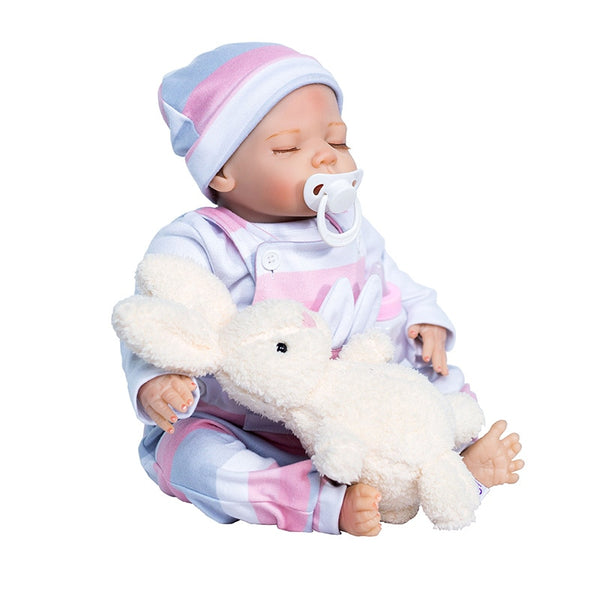 Lifelike Silicone Reborn Baby Menina Kids Playmates Bedtime House Toy 18 Inch Dolls Bebe Reborn Menino
