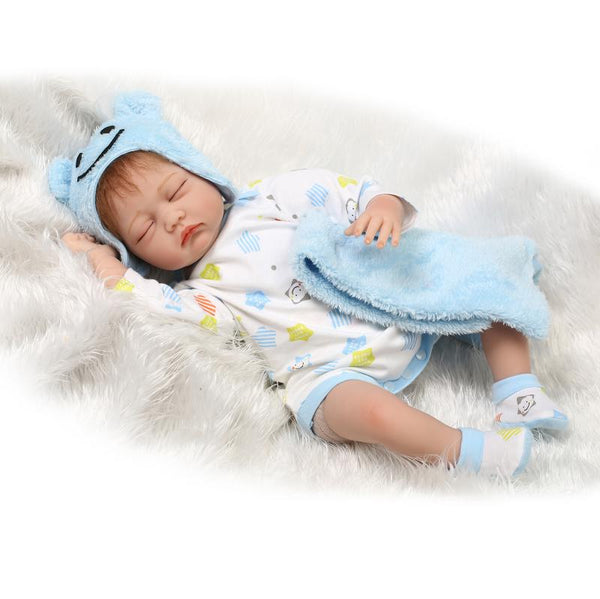 Lifelike Realistic Dolls Reborn Babies Silicone Reborn Baby Dolls for Girls Children,20 Inch Newborn Sleeping Doll with Clothes