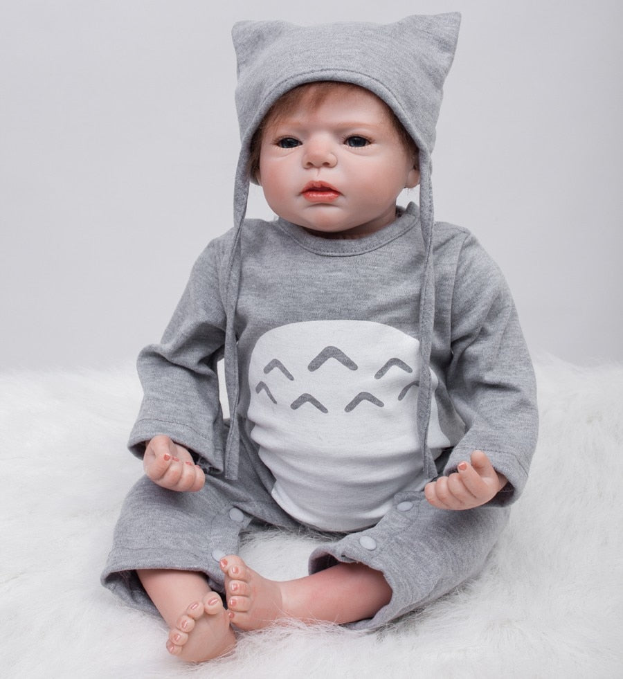 55cm silicone reborn baby dolls simulation dolls sell reborn dolls 22inches handmade lifelike bebe silicone vinyl boy girl toys