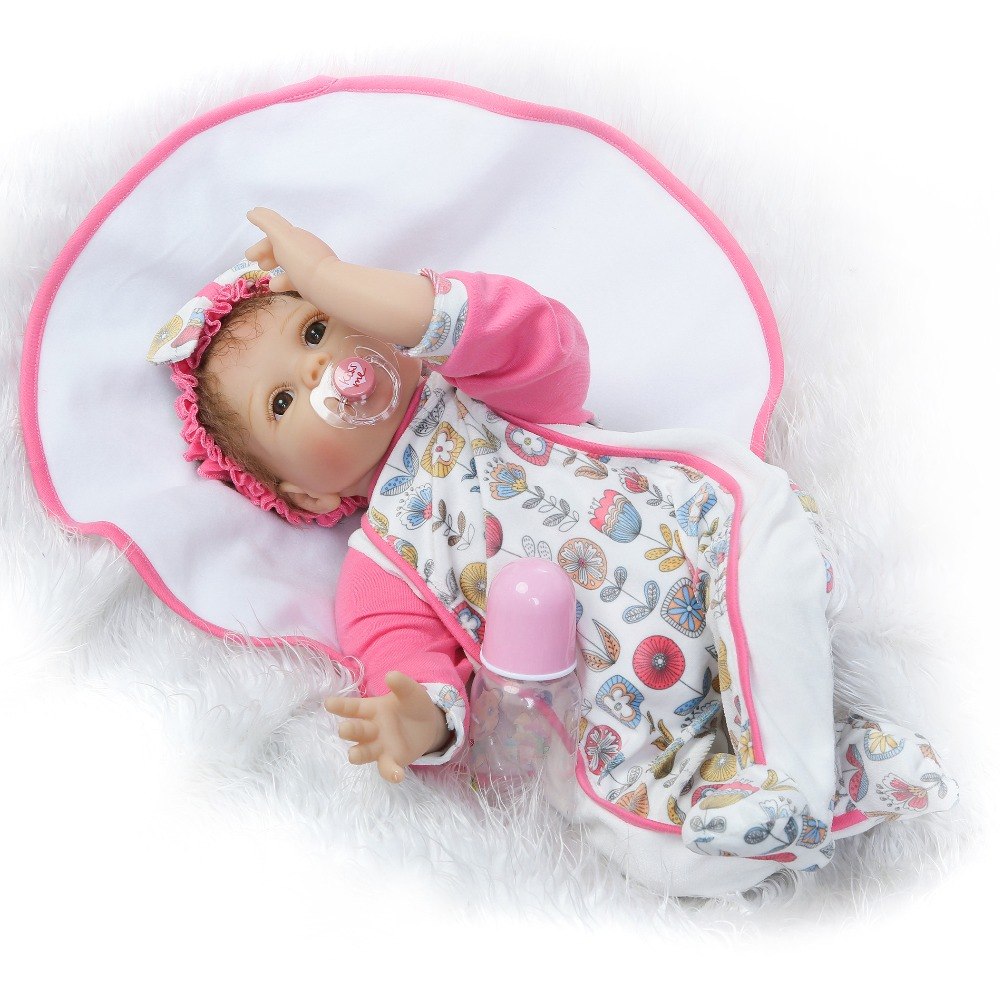 NPKCOLLECTION 22inch silicone vinyl soft real gentle touch reborn baby lifelike newborn baby sweet baby gift for children