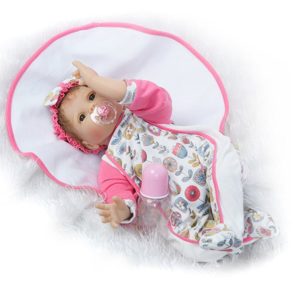 NPKCOLLECTION 22inch silicone vinyl soft real gentle touch reborn baby lifelike newborn baby sweet baby gift for children