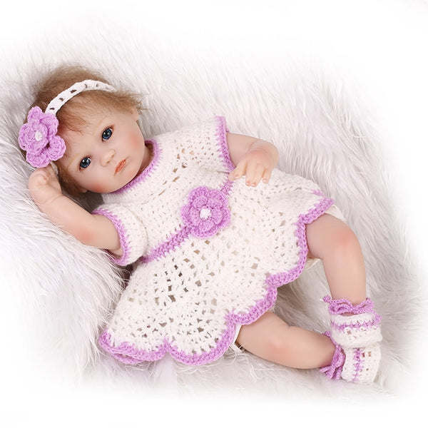 premie newborn lovely  small 17inch 40CM soft silicone vinyl real soft gentle touch reborn baby doll can put sound voice