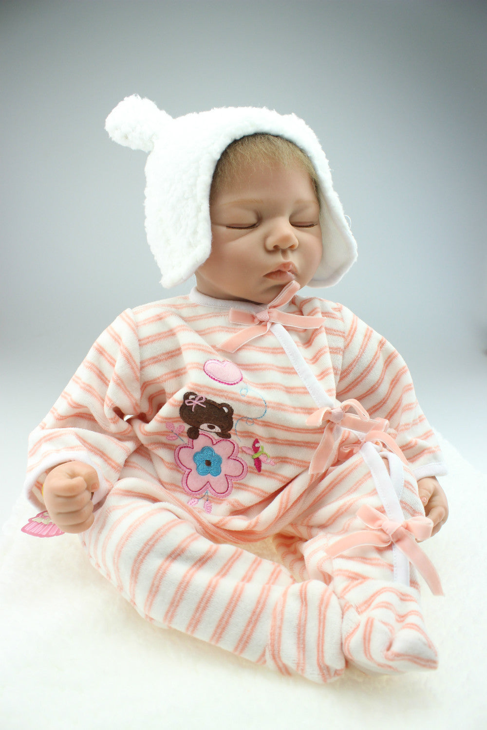 Lifelike Silicone Vinyl Soft Gentle Touch Reborn Baby Doll Fashion Doll Toys For Children Adult Collection Hobbies
