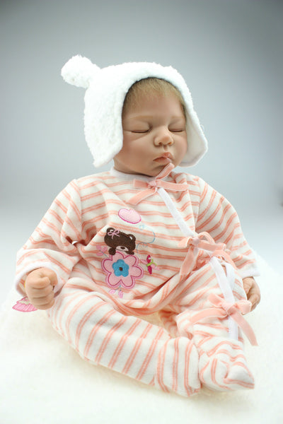 Lifelike Silicone Vinyl Soft Gentle Touch Reborn Baby Doll Fashion Doll Toys For Children Adult Collection Hobbies