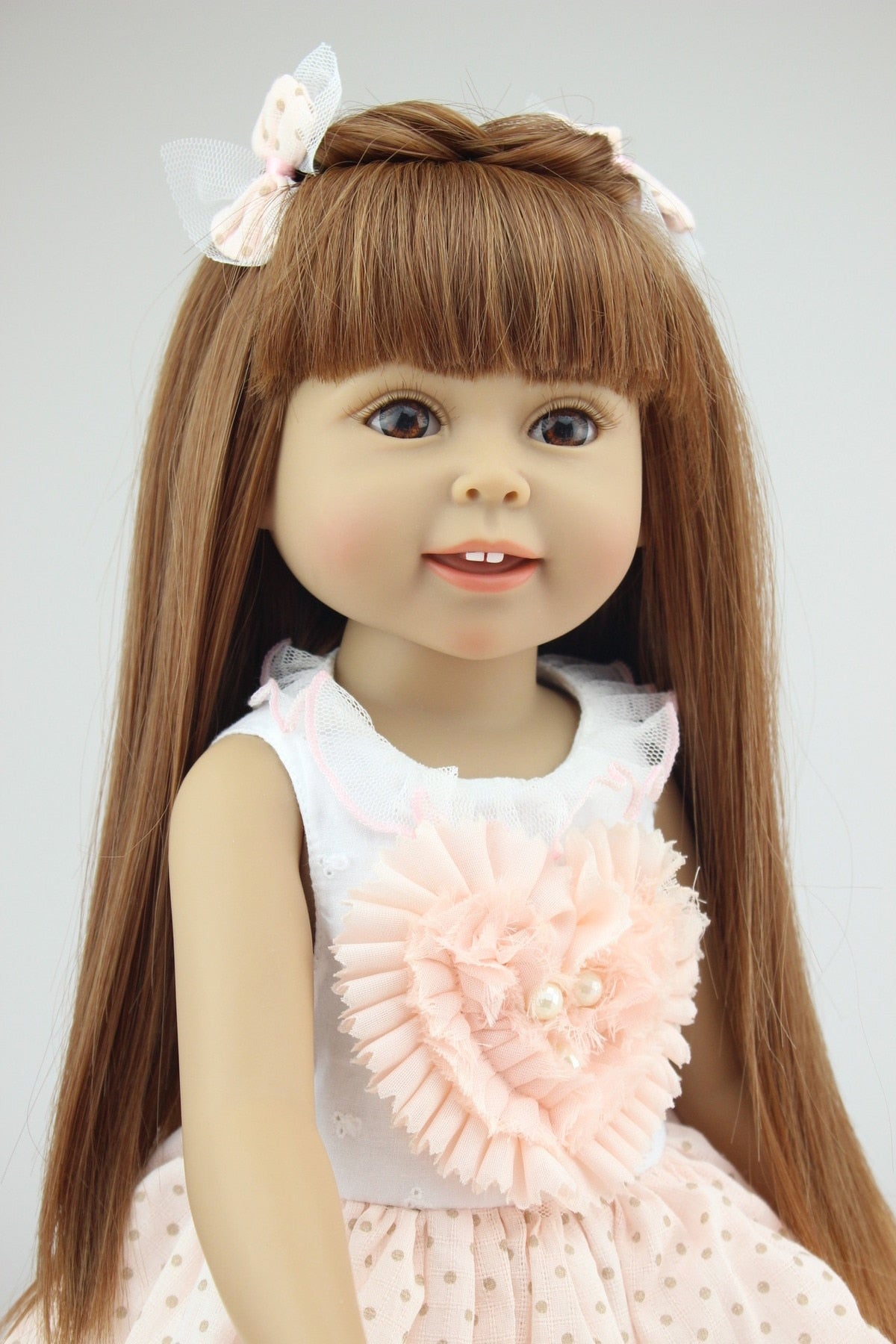 45cm Real Girls Baby Doll Realistic Soft Silicone Newborn Princess Doll Handmade Alive Vinyl Bebe Reborn Dolls for Kids Playmate