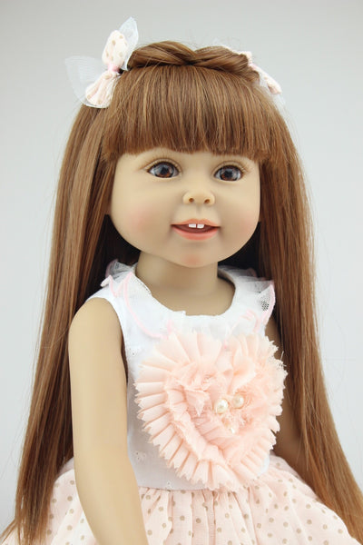 45cm Real Girls Baby Doll Realistic Soft Silicone Newborn Princess Doll Handmade Alive Vinyl Bebe Reborn Dolls for Kids Playmate