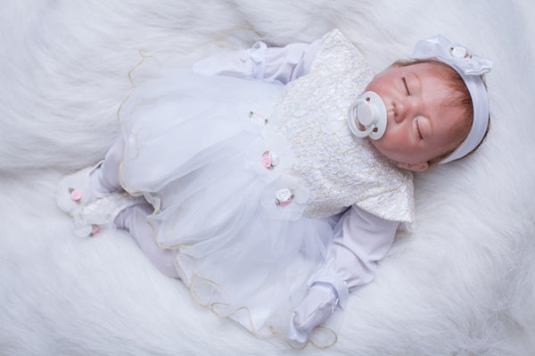 50cm White Princess Girl Reborn Dolls Wedding Gifts Kids Sleeping Accompany Playmates Children Toys Newborn Kid Brinquedos